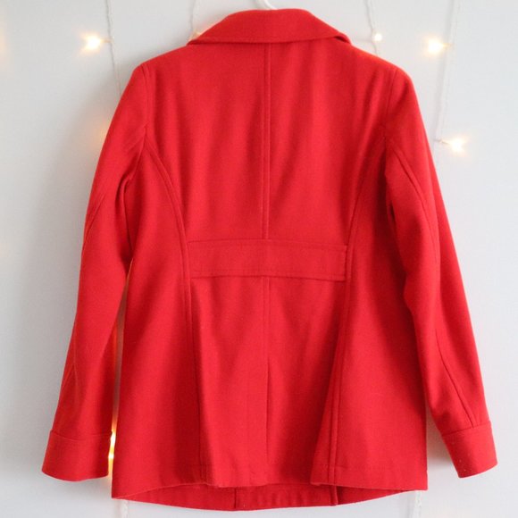 Double Breasted Red Peacoat | 086 - Picture 2 of 3